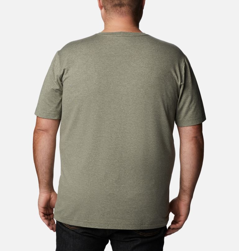 Men's Tech Trail Crew Neck Shirt - Big, Color: Stone Green Heather, image 2