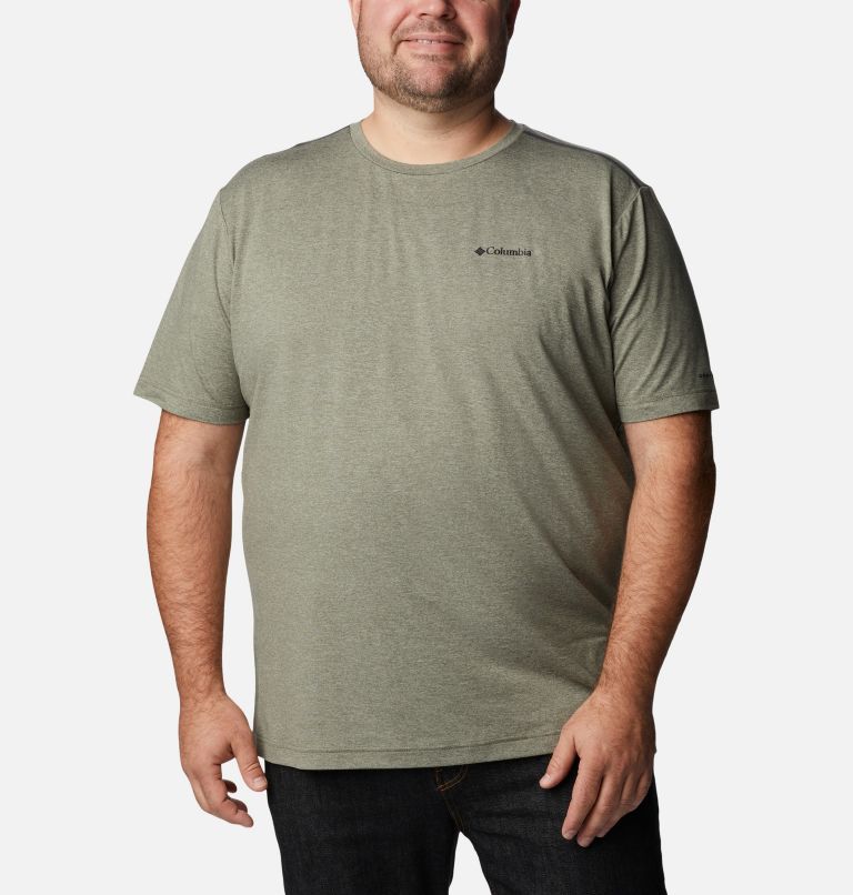 T-shirt à col rond Tech Trail pour homme – Tailles fortes, Color: Stone Green Heather, image 1