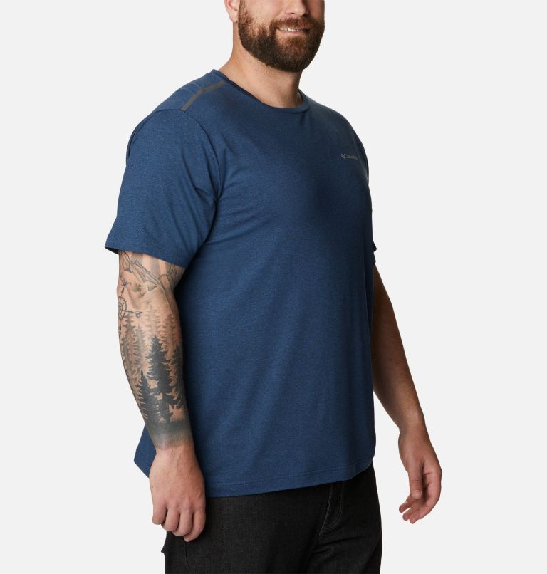 Thumbnail: Men's Tech Trail Crew Neck Shirt - Big, Color: Collegiate Navy, image 5