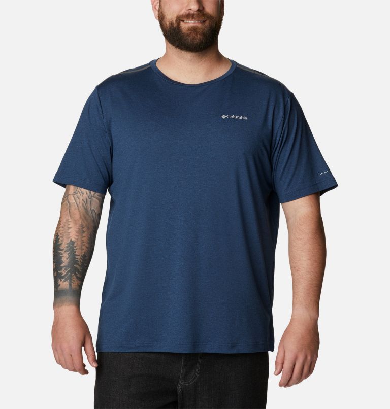 Thumbnail: Men's Tech Trail Crew Neck Shirt - Big, Color: Collegiate Navy, image 1
