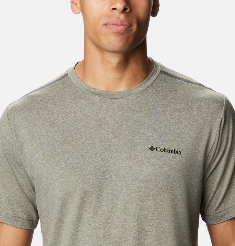Men's Tech Trail Crew Neck Shirt - Tall, Color: Stone Green Heather, image 4