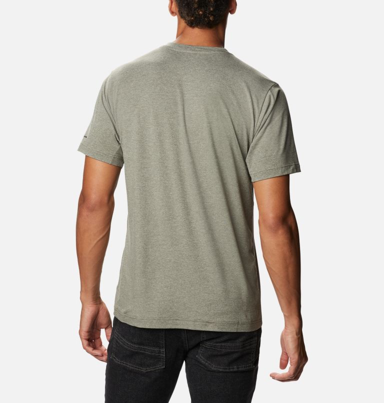 Men's Tech Trail Crew Neck Shirt - Tall, Color: Stone Green Heather, image 2