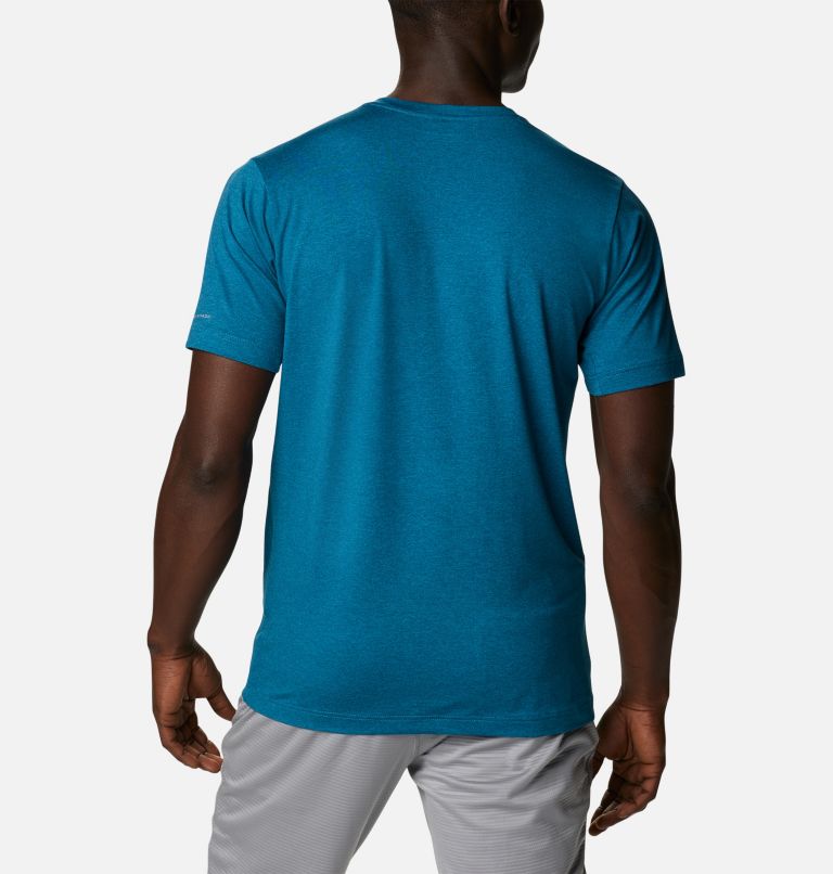 Men's Tech Trail Crew Neck Shirt - Tall, Color: Deep Marine Heather