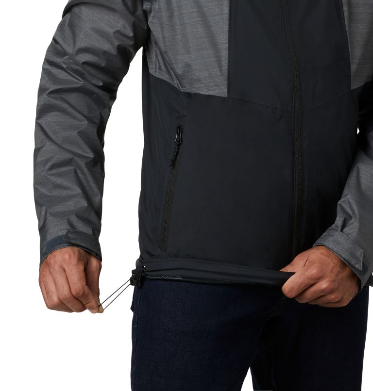 Thumbnail: Men's Inner Limits II Waterproof  Jacket, Color: Black, Graphite Heather, image 4