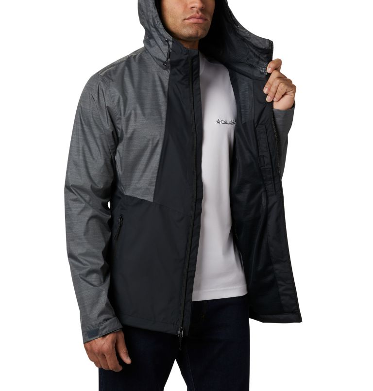 Thumbnail: Men's Inner Limits II Rain Jacket, Color: Black, Graphite Heather, image 5