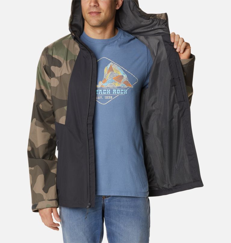 Thumbnail: Men's Inner Limits II Rain Jacket, Color: Shark, Cypress Mod Camo Print, image 5