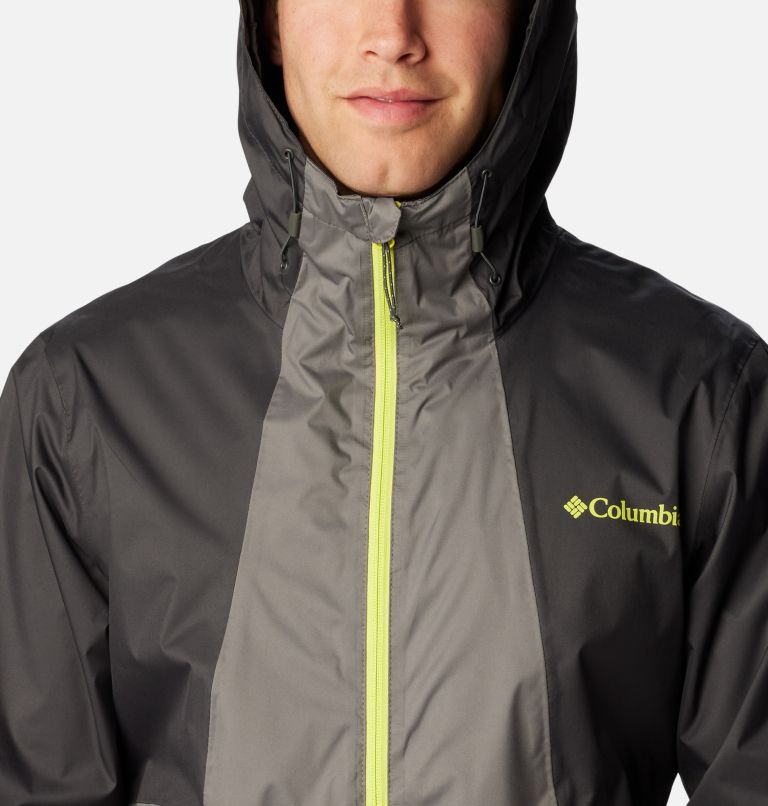 Thumbnail: Men's Inner Limits II Waterproof  Jacket, Color: City Grey, Shark, image 4