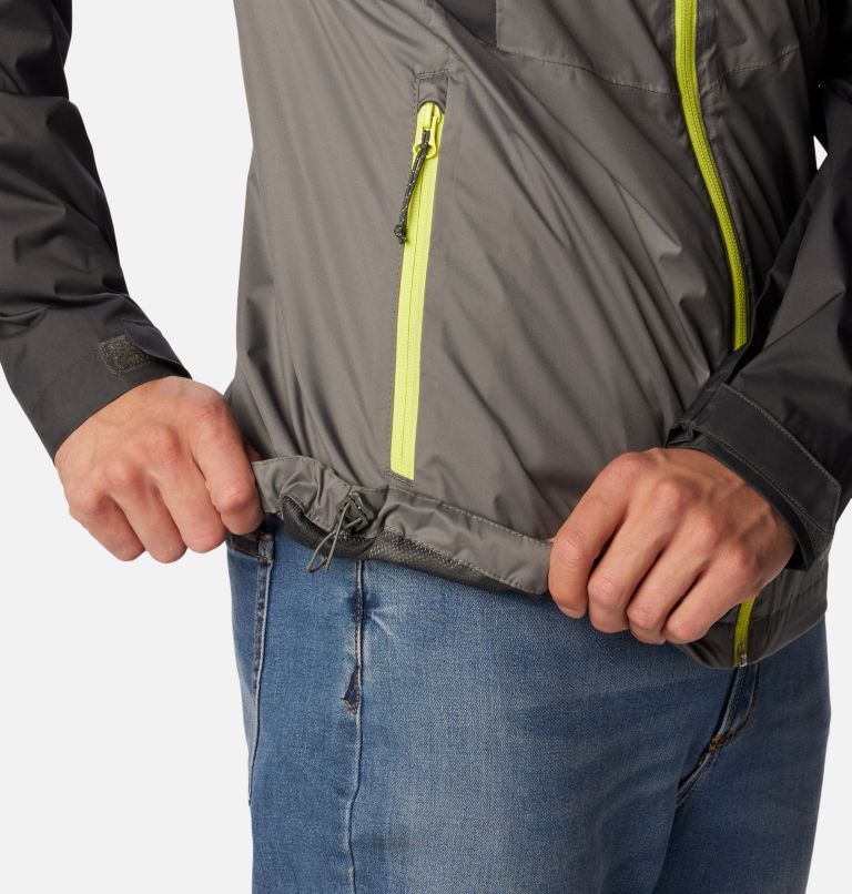 Thumbnail: Men's Inner Limits II Waterproof  Jacket, Color: City Grey, Shark, image 6
