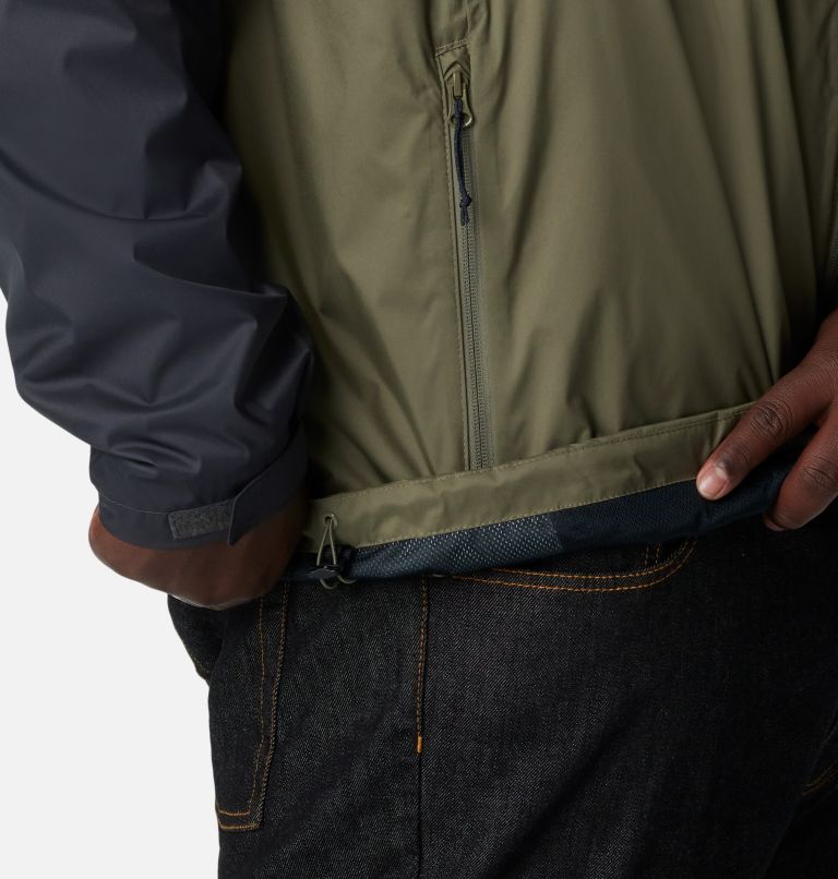 Thumbnail: Men's Inner Limits II Waterproof  Jacket, Color: Stone Green, Shark, Dark Stone, image 6