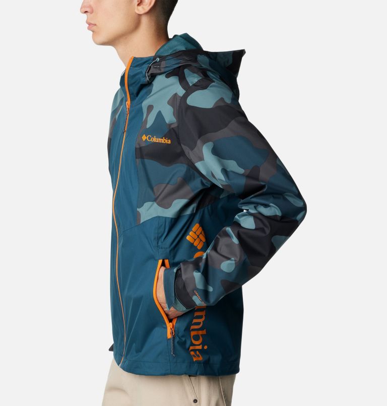 Men's Inner Limits II Waterproof  Jacket, Color: Night Wave, Metal Mod Camo Print, image 3