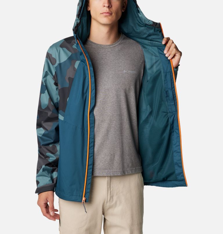 Men's Inner Limits II Waterproof  Jacket, Color: Night Wave, Metal Mod Camo Print, image 5