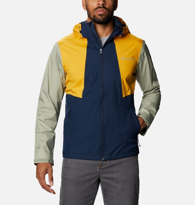 Men's Inner Limits II Jacket, Color: Collegiate Navy, Bright Gold, Safari