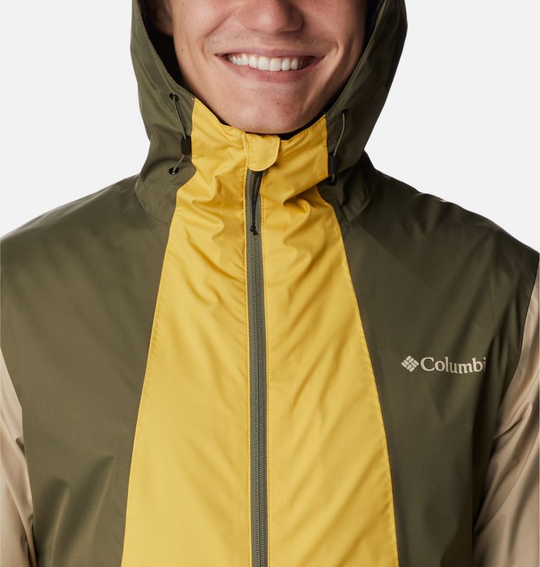 Men's Inner Limits II Waterproof  Jacket, Color: Golden Nugget, Stone Grn, Ancient Fossil, image 4