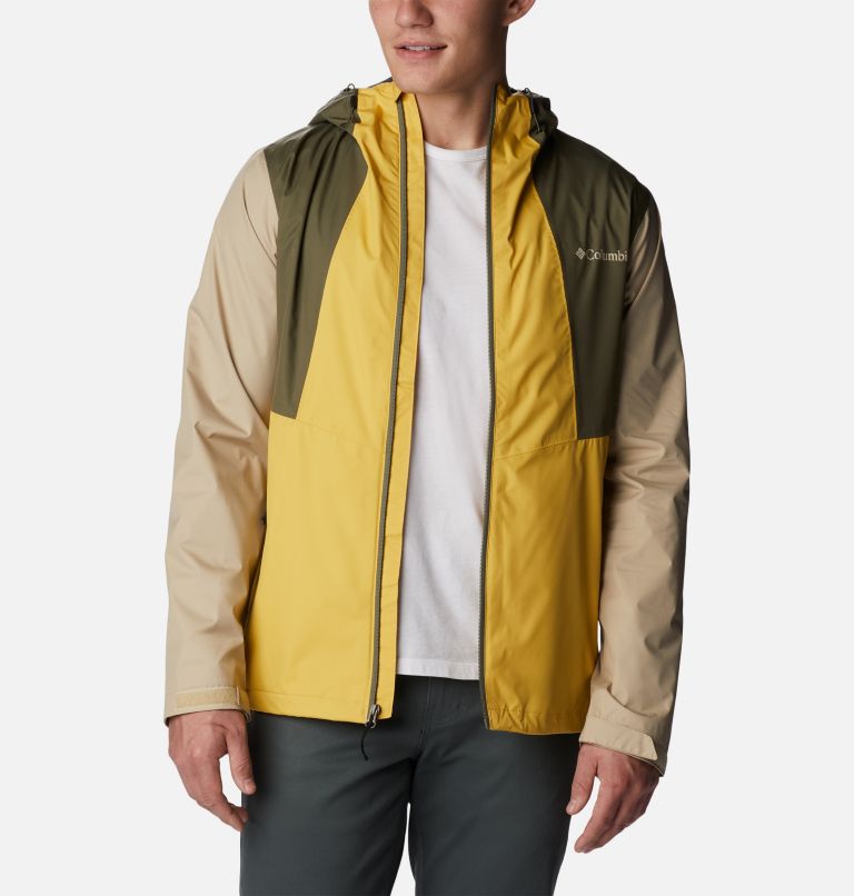 Thumbnail: Men's Inner Limits II Waterproof  Jacket, Color: Golden Nugget, Stone Grn, Ancient Fossil, image 8