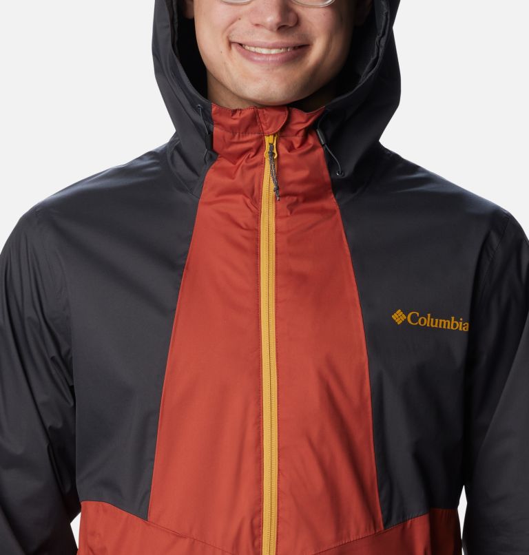 Men's Inner Limits II Waterproof  Jacket, Color: Warp Red, Shark, image 4