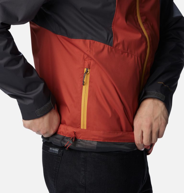 Men's Inner Limits II Waterproof  Jacket, Color: Warp Red, Shark, image 6