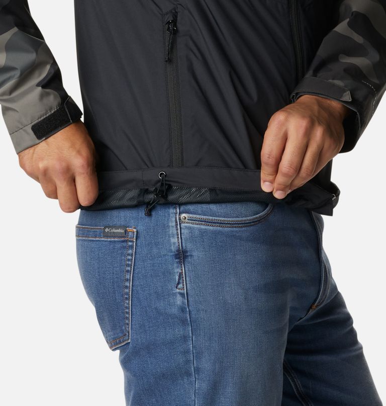 Men's Inner Limits II Rain Jacket, Color: Black, Black Mod Camo Print, image 6