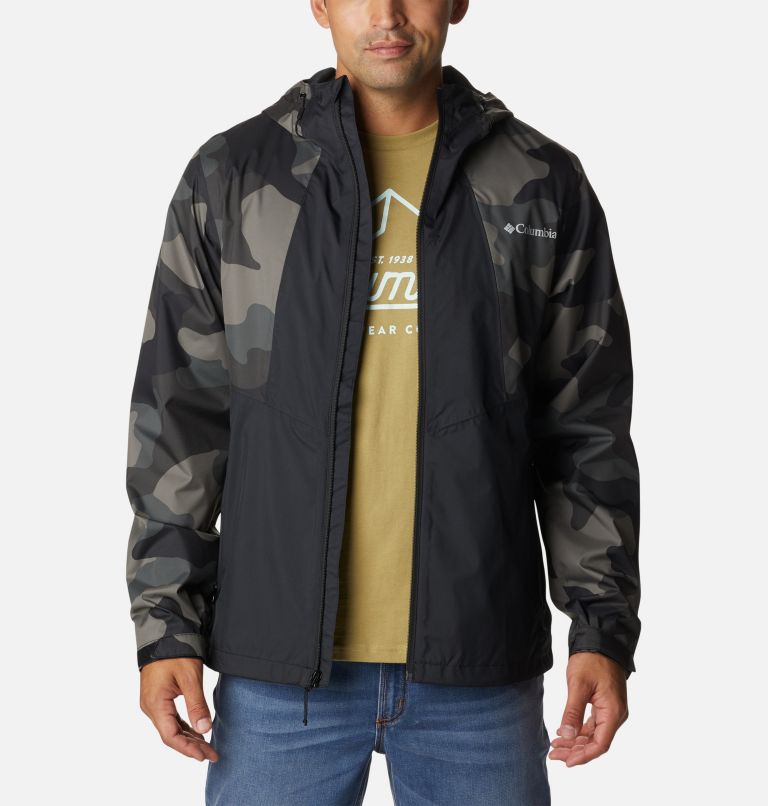 Men's Inner Limits II Rain Jacket, Color: Black, Black Mod Camo Print, image 8