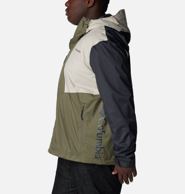 Thumbnail: Men's Inner Limits II Waterproof Jacket – Extended Size, Color: Stone Green, Shark, Dark Stone, image 3