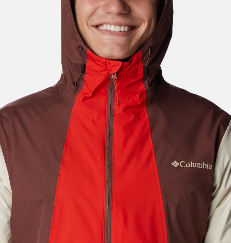 Men's Inner Limits II Waterproof Jacket – Extended Size, Color: Spicy, Light Raisin, Chalk, image 4