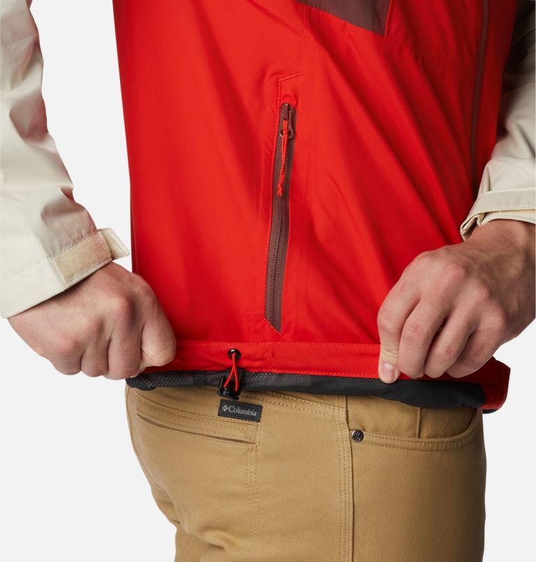 Men's Inner Limits II Waterproof Jacket – Extended Size, Color: Spicy, Light Raisin, Chalk, image 6