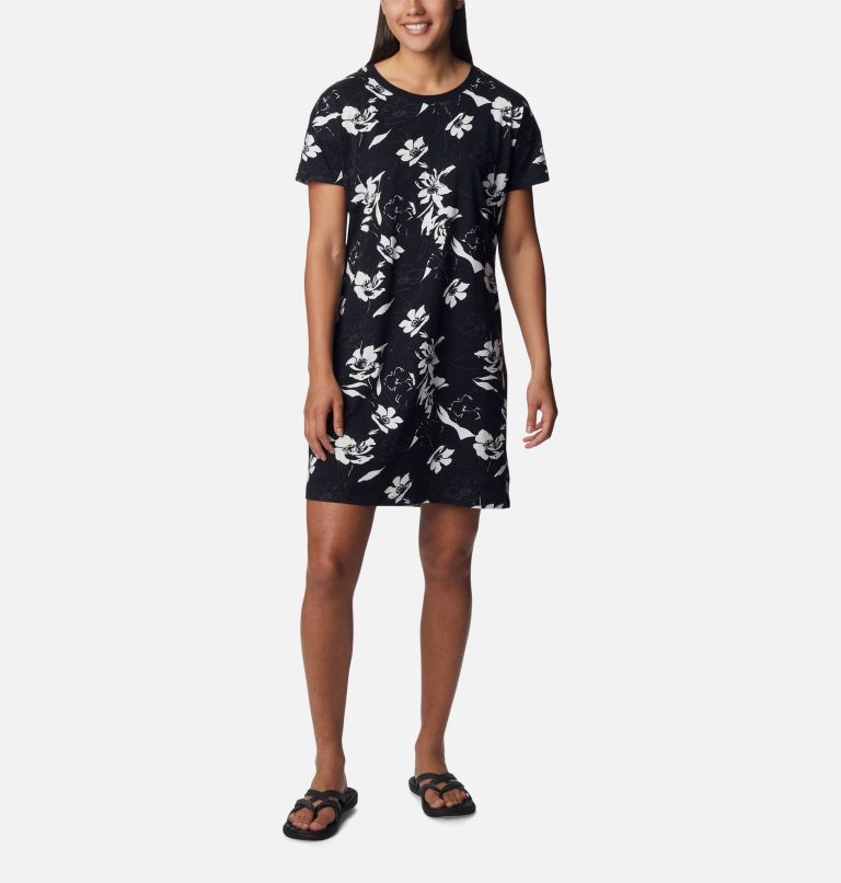 Women's Columbia Park Printed Dress, Color: Black, Pop Flora, image 1