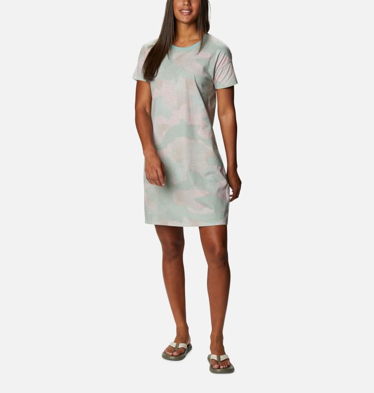 Women's Columbia Park Printed Dress, Color: Aqua Tone Spotted Camo, image 1