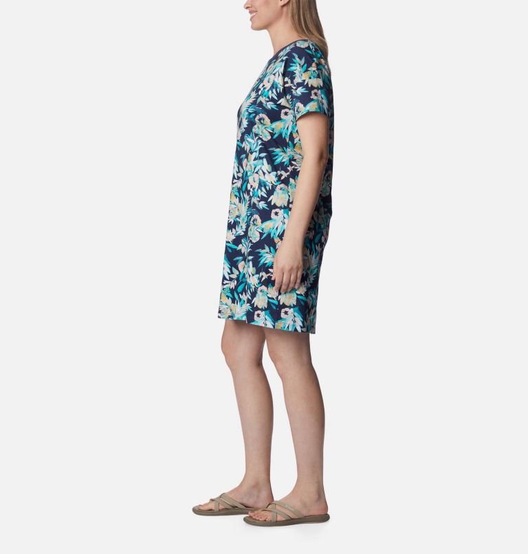 Women's Columbia Park Printed Dress, Color: Bright Aqua, Wisterian, image 3