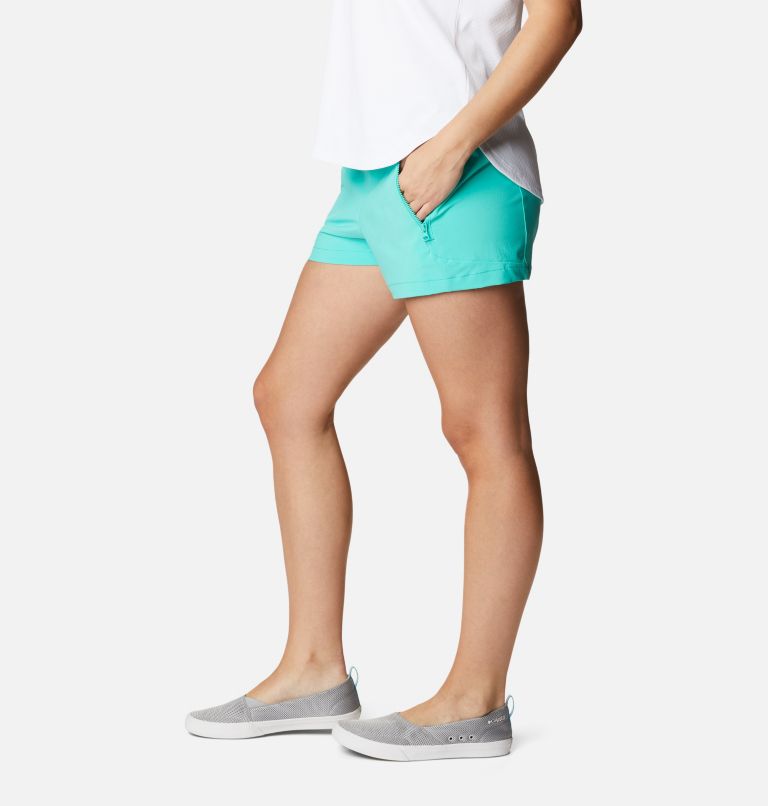 Women's PFG Tidal II Shorts, Color: Electric Turquoise, image 3
