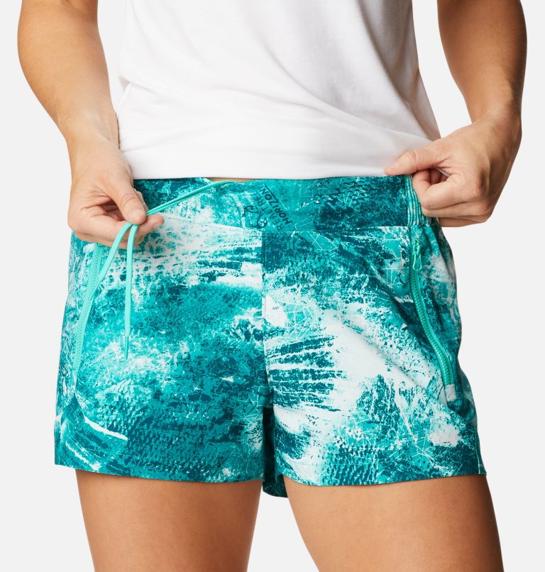 Women's PFG Tidal II Shorts, Color: Electric Turquoise Realtree Horizon, image 4