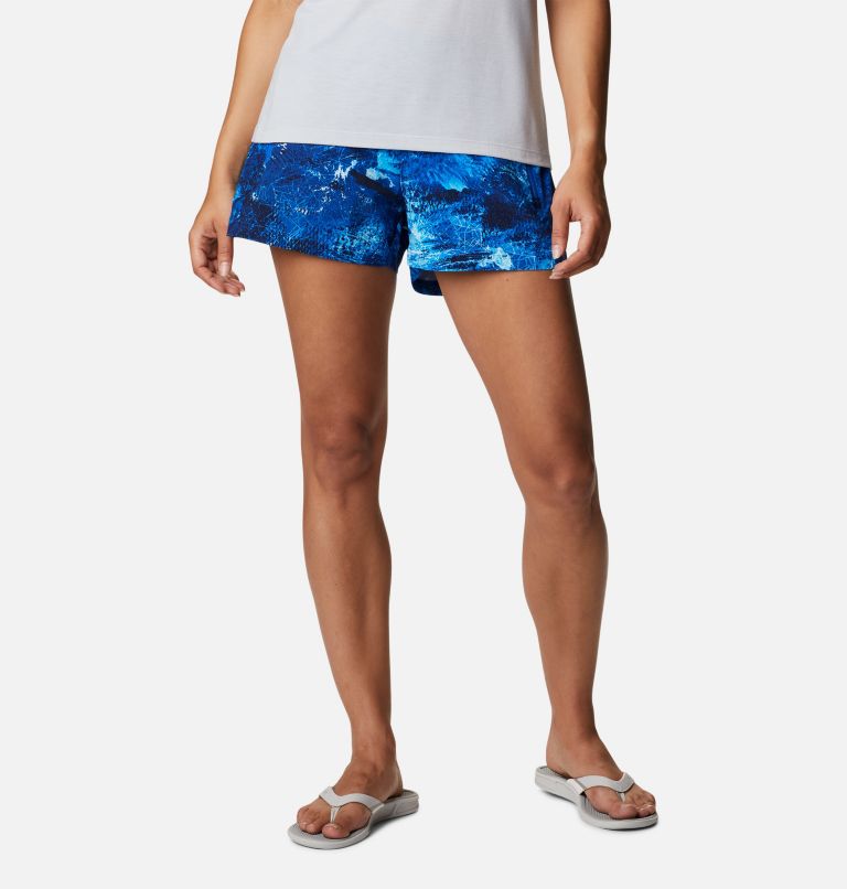 Thumbnail: Women's PFG Tidal II Shorts, Color: Blue Macaw Realtree Horizon, image 1