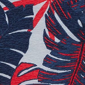 Collegiate Navy Tropical Print