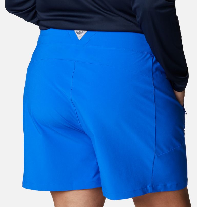 Thumbnail: Women's PFG Tidal II Shorts - Plus Size, Color: Blue Macaw, image 5