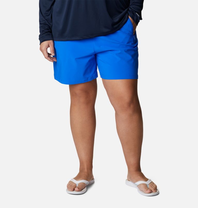Thumbnail: Women's PFG Tidal II Shorts - Plus Size, Color: Blue Macaw, image 1