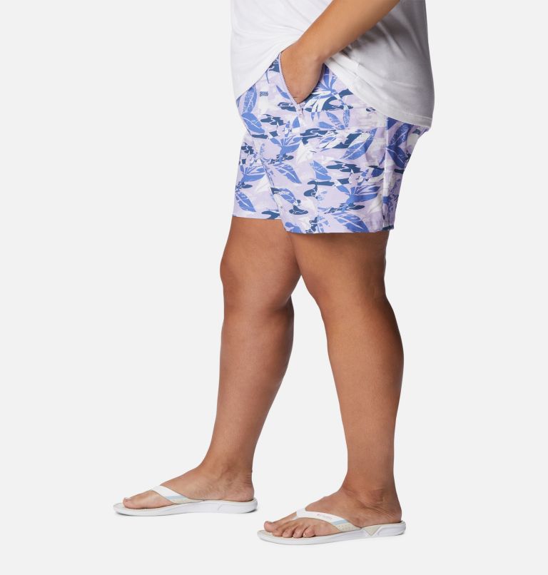 Women's PFG Tidal II Shorts - Plus Size, Color: Soft Violet Shorebreak, image 3