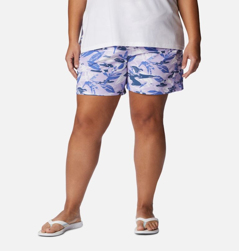 Women's PFG Tidal II Shorts - Plus Size, Color: Soft Violet Shorebreak, image 1