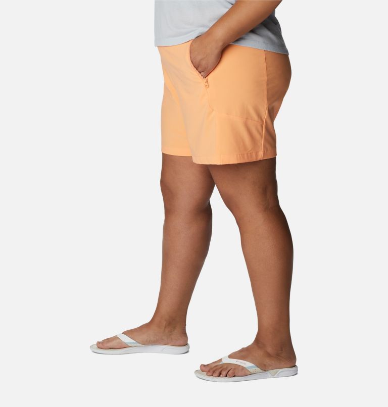Thumbnail: Women's PFG Tidal II Shorts - Plus Size, Color: Bright Nectar, image 3