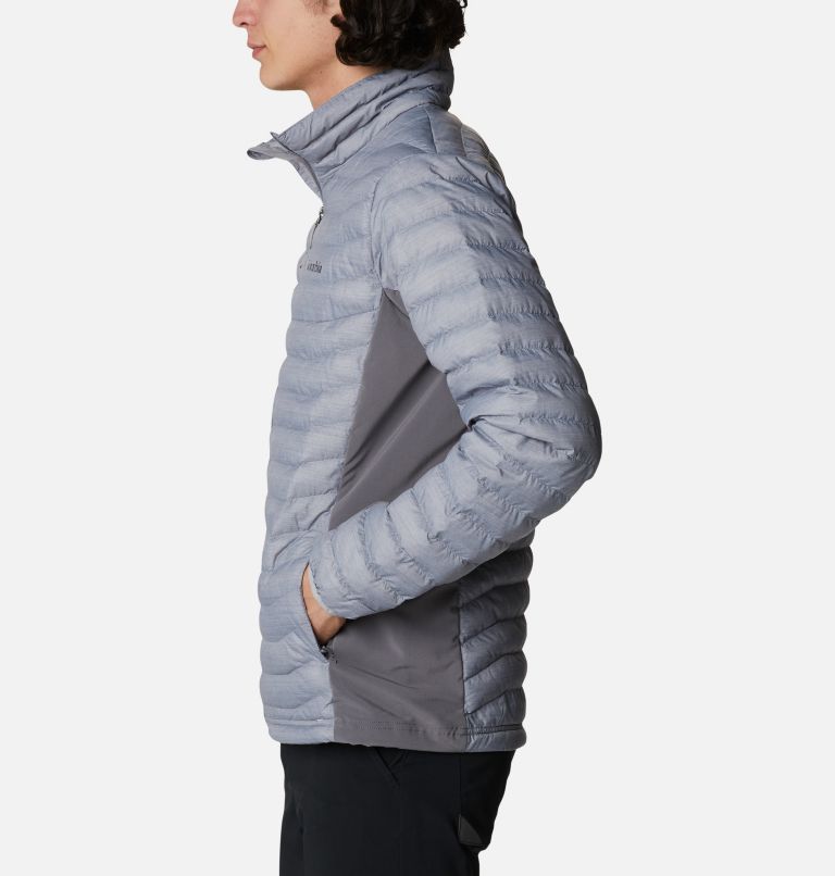 Men's Powder Pass Jacket, Color: Columbia Grey Heather, City Grey, image 3