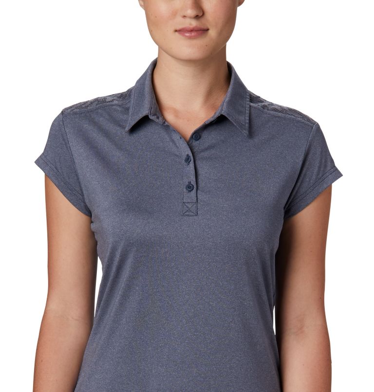Women's Peak to Point Polo II, Color: Nocturnal Heather, image 3