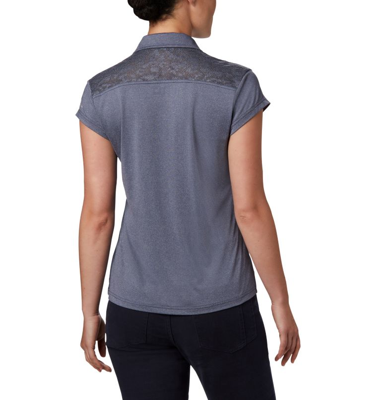 Women's Peak to Point Polo II, Color: Nocturnal Heather, image 2