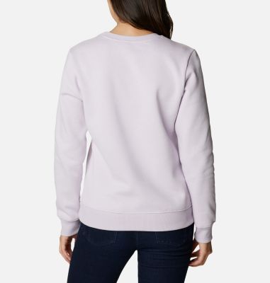 Top de cuello redondo y logotipo de Columbia&trade; para mujer Columbia&trade; Logo Crew | 674 | XS, Pale Lilac, back