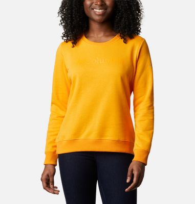 Sweat Columbia&trade; Femme Columbia&trade; Logo Crew | 011 | XS, Bright Marigold, front