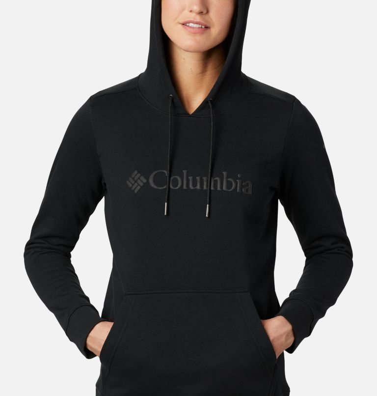 Thumbnail: Women's Columbia Logo Hoodie, Color: Black, image 4