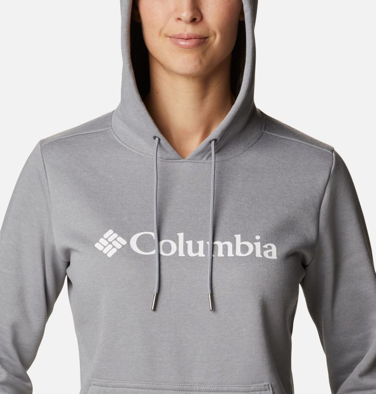 Sudadera con capucha con logotipo de Columbia para mujer, Color: Monument Heather