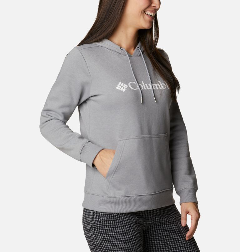 Thumbnail: Women's Columbia Logo Hoodie, Color: Monument Heather, image 5