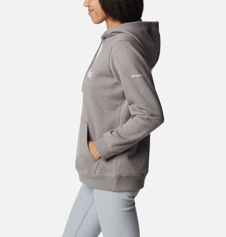 Columbia Logo Hoodie | 060 | XL, Color: Light Grey Heather, image 3