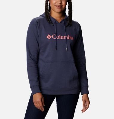 Sudadera con capucha con logotipo de Columbia&trade; para mujer Columbia&trade; Logo Hoodie | 585 | S, Nocturnal, front