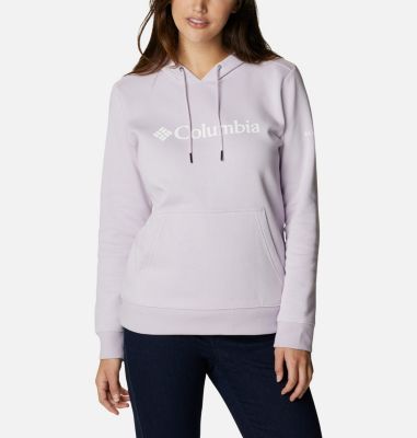 Sudadera con capucha con logotipo de Columbia&trade; para mujer Columbia&trade; Logo Hoodie | 585 | S, Pale Lilac, front