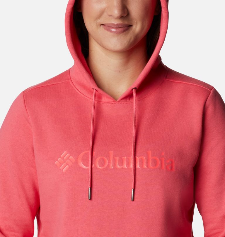 Columbia Logo Hoodie | 673 | XXL, Color: Bright Geranium, image 4