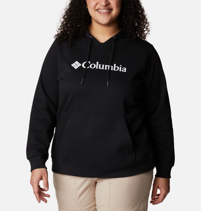 Women's Columbia Logo Hoodie - Plus Size, Color: Black, image 1